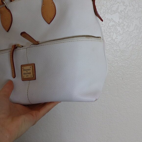 Dooney and Bourke Dillen double pocket peddle leather satchel - Picture 9 of 11